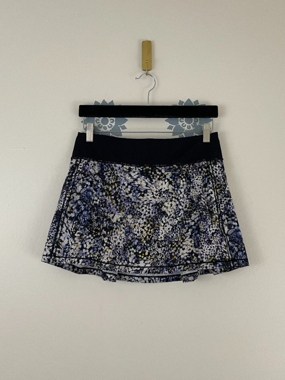 Lululemon Pace Rival Skirt No Panels Floral Metropolis Multi Black Size 6 Tall